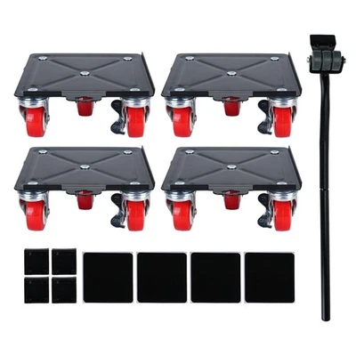 Möbeltransportwagen, 5 Möbelheber-Set, 3000 Kg Tragkraft, Karbonstahl-Möbeltr... - Bild 1 von 4