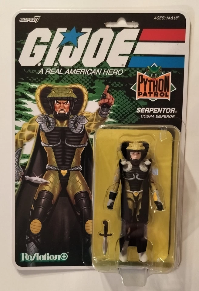 GI JOE SUPER7 Reaction Python Patrol SERPENTOR Cobra Emperor Target