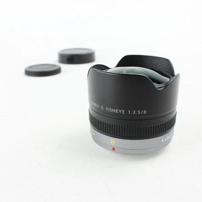 Panasonic LUMIX G 8mm F3.5 - Fisheye Mirrorless Micro Four Thirds Lens (H-F008) - Image 1 of 4