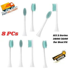 8 Stück Ersatz-Zahnbürstenköpfe kompatibel mit Phillips Sonicare Snap-on HX2 - Bild 1 von 3