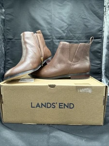 Botas Chelsea Lands' End Suela con Cremallera Lateral Marrón Imitación Cuero Talla 9D - Imagen 1 de 8