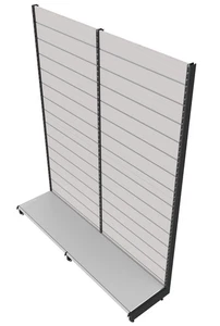 Metal Shelf Panel Wall Slatwall 240x200 cm HxW Anthracite/Grey Shop Fitting - Picture 1 of 7