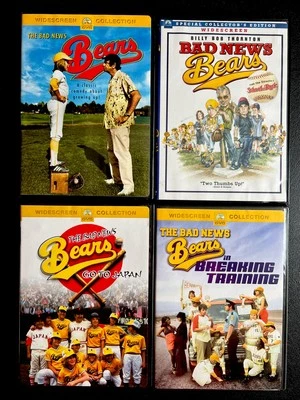 Bad News Bears DVD Lot (4) – Original, Sequel, Japan, Breaking Training + Remake - Image 1 of 4