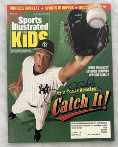 DEREK JETER AUTÓGRAFO FIRMADO DEPORTES ILUSTRADO PARA NIÑOS REVISTA YANKEES JSA - Imagen 1 de 4