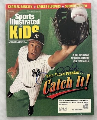 DEREK JETER AUTOGRAPH SIGNED SPORTS ILLUSTRATED FOR KIDS MAGAZINE YANKEES JSA - Image 1 of 4