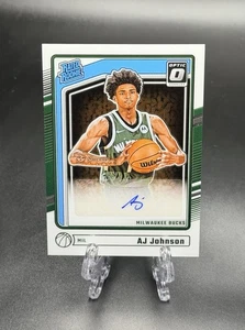 2024 Panini Donruss Optic AJJohnson Rated Rookie Autograph RC Bucks #350 - Picture 1 of 2