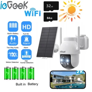 ieGeek Solar Security Camera Battery Powered Outdoor Wireless WiFi IP PTZ Camera - Picture 1 of 17