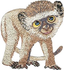 MONKEY IRON ON APPLIQUE PATCH Sew-On Nature Animals Africa Wildlife Cool Craft
