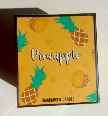 Pineapple Scented Jar Candle Sweet Fruit Smell Home Candles Large Long Lasting - Image 1 of 2