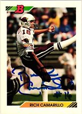 Rich Camarillo #468 Signed 1992 Bowman Cardinals NFL Football Card AUTO