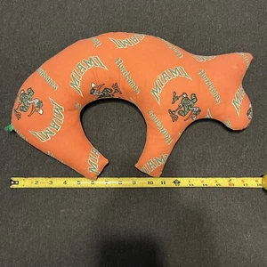 University Miami Hurricanes Mascot Neck Pillow Ibis Sebastian VTG ACC Vintage - Picture 1 of 6
