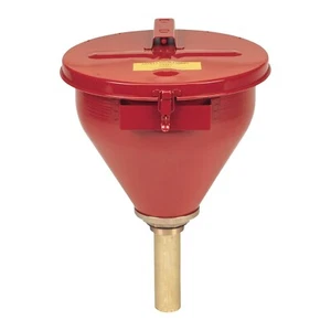 Justrite 08207 Large Steel Drum Funnel, 6 in Arrestor - Picture 1 of 2