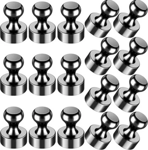 16-teiliges starkes schwarzes Kühlschrankmagnete kleines Kühlschrank Whiteboard Set - Bild 1 von 6