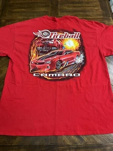Port & Co Fireball Camaro Red T Shirt Men’s X Large Camaro Graphics - Picture 1 of 6