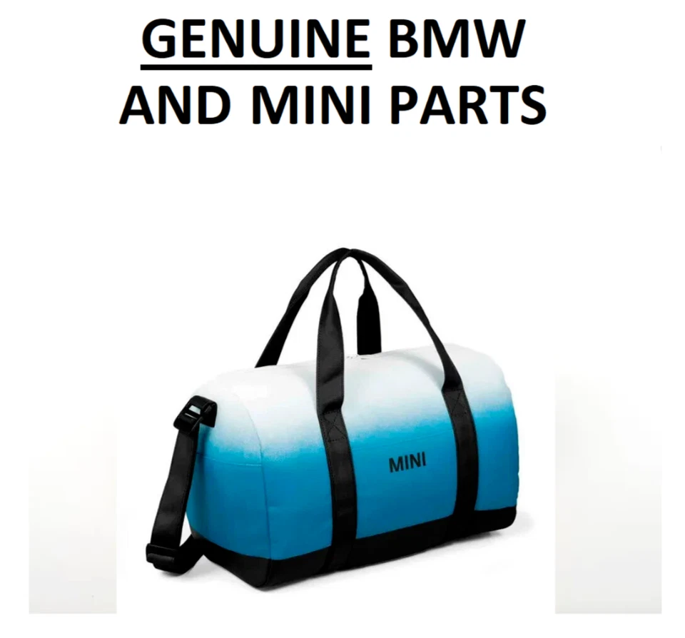 Bolsa de viagem GENUÍNA MINI azul gradiente com zíper. Novo com etiquetas. Holdall, academia, cabine, etc 25B - Imagem 1 de 4