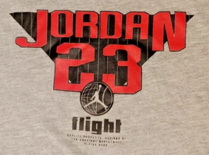 Michael Jordan 23 FlightT Shirt Gray Graphic Logo Boys Sz. M 10 - 12 - Picture 1 of 5