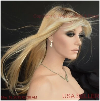 Camilla | Jon Renau | Monotop Wig | Long Straight NEW Laguna Blond 24/102S12 -1 - Image 1 of 4