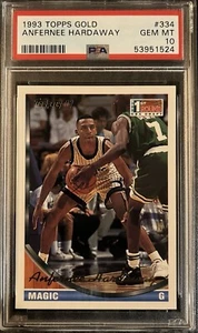 1993 Topps Gold #334 Anfernee Hardaway ROOKIE RC PSA 10 GEM MINT - Picture 1 of 2