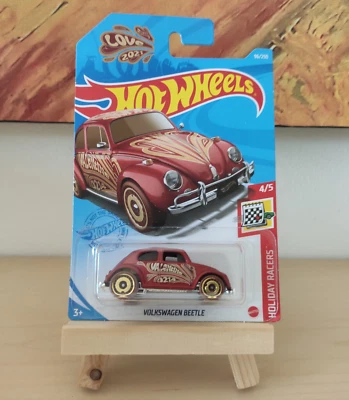 Hot Wheels Volkswagen Beetle Love 2021 96/250 Holiday Racers 4/5 GRY79 Long Card - Immagine 1 di 4
