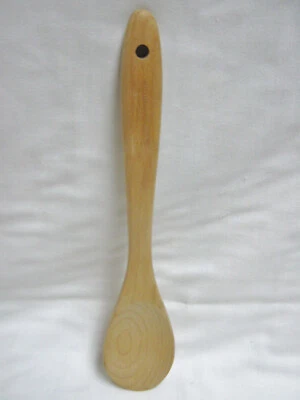 TRUDEAU THICK WOOD WOODEN COOKING STIRRING SERVING  SPOON UTENSIL - Image 1 of 4