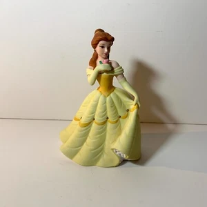 Disney Princess Belle Figurine Statue Porcelain Ceramic Yellow Dress 6" - Picture 1 of 5