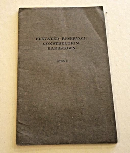 ELEVATED RESERVOIR CONSTRUCTION BANKSTOWN PAPER READ ENGINEERS INSTITUTE 1923 - Picture 1 of 5