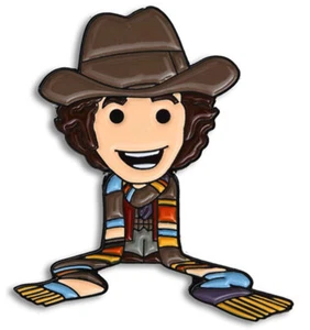 Doctor Who Pin Badge Fourth Doctor & Scarf Hero Collector Chibi NEW - Picture 1 of 1