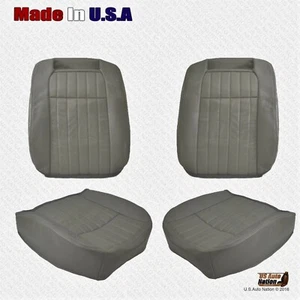 1994 to 1996 Chevy Impala SS Driver Passenger Perforated Leather Seat Cover Gray - Bild 1 von 9