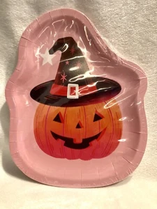 Paper Plates Halloween Pumpkin Witch Hat 16 ct. Clementine NWT - Picture 1 of 3