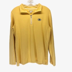 Green Bay Packers Cutter & Buck Women’s Long Sleeve Pullover Quarter Zip - Picture 1 of 4