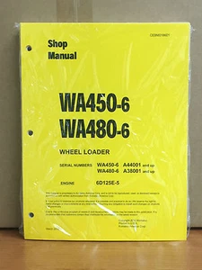 Komatsu WA450-6, WA480-6 Manuale di servizio riparazione officina pala gommata - Foto 1 di 1