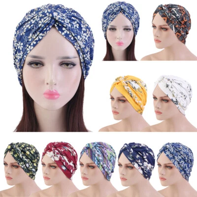 Mujeres Musulmanas Nudo Trenzado Turbante Gorro Hiyab Sombrero Envoltura para la Cabeza Cáncer Quimio Gorra Cubierta Foto 1 de 4