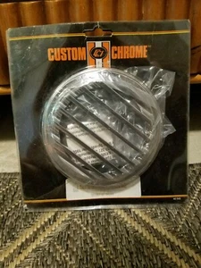 Speedometer Grill Plate Custom Chrome Knurled 37-327 Big Twin Models 1968-UP HD - Picture 1 of 5