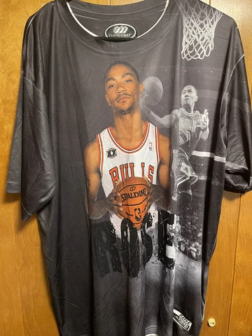 DERRICK ROSE THREE60 CHICAGO BULLS PHOTO MURAL SHIRT SIZE 2XL  All Over Print Cover