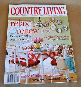 Vintage COUNTRY LIVING Magazine August 2004 Weekending Issue Relax & Renew Enjoy - Picture 1 of 12