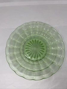 ART DECO URANIUM GLASS PLATTER - Picture 1 of 5