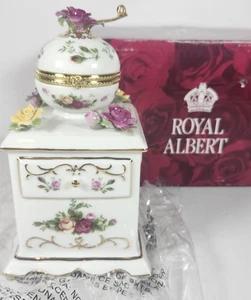 Macinacaffè musicale Royal Albert Old Country Roses ~ scatola portagioie nuovo con scatola - Foto 1 di 10