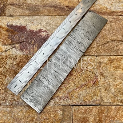 10''handmade damascus steel Twist Modern blank billet for knifemaking - Image 1 of 4