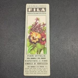 Segnalibro Pubblicitario FILA - Fiori D'Italia - Viola Mammola - Picture 1 of 2