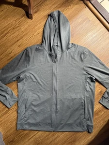 Nike Yoga Hoodie Dri-Fit Full Zip Lightweight Jacket Grey - Mens XL - Picture 1 of 5