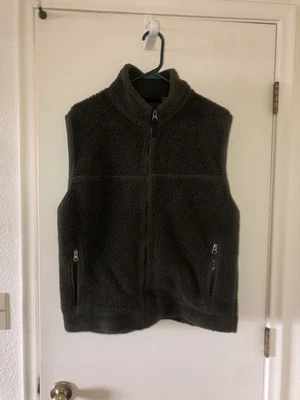Chaleco Vintage Gap Extra Grande Oliva Vellón Pila Sherpa Cremallera Difusa Años 90 Exterior M Foto 1 de 4