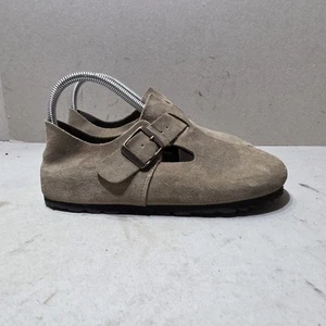 BIRKENSTOCK TAUPE WOMEN'S LEATHER SUEDE BEIGE SNEAKERS TRAINERS UK4 EU37 - Picture 1 of 14
