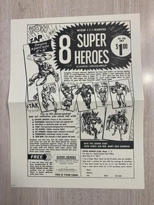 1966 MMMS ORIGINAL MAIL ORDER FORM MINT 8 SUPER HEROES RARE MARVELMANIA  MMMS - Picture 1 of 2