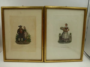 Paar antike Rudolf Dikenmann Lithographien von Schaffhaus & Zürich, gerahmt - Bild 1 von 15