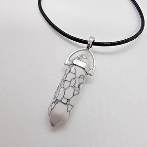 Natural Imitation Stone Point Cut Crystal Love Healing Necklace Chakra Reiki - Picture 1 of 6