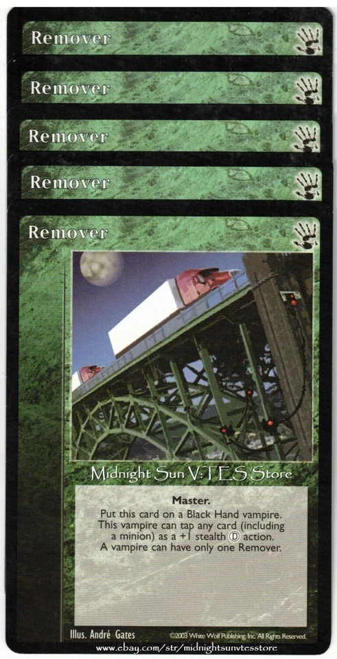 Remover x4 + 1 Black Hand V:TES VTES Vampire CCG - Image 1 of 1