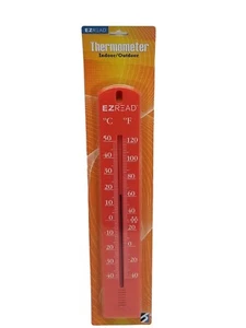Termómetro plástico de lectura Headwind EZ naranja interior/exterior 15 pulgadas C0 y F0 - Imagen 1 de 4