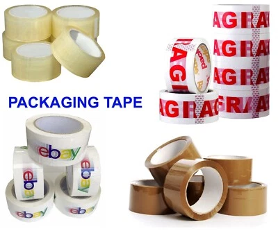 FRAGILE Brown Clear Packaging Parcel Packing Tape Strong ROLL sealing box 2/4/6 - Image 1 of 4