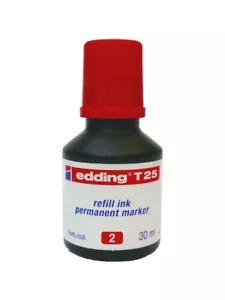 Edding T25 ROT 30ml Nachfüll-Tusche refill ink. Tinte für Permanent marker NEU! - Bild 1 von 1