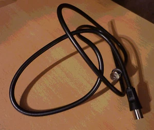 Zwarte Coax verlengkabel 1 meter 75 Ohm - Photo 1/2